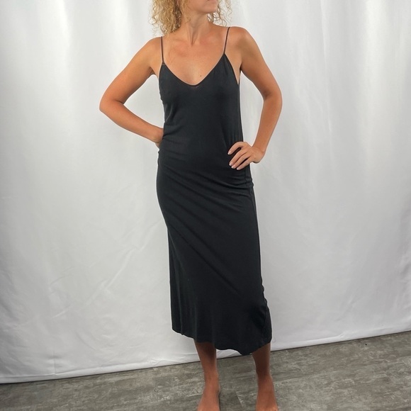 Morgane‎ Le Fay Summer Midi Dress in Black Size Small - Picture 1 of 6
